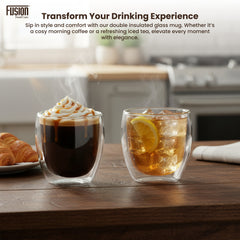 2PK 350ml Double Wall Mug