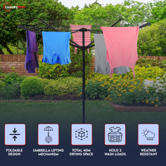 40m 4 Arm Rotary Airer Inc Metal Spike