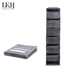 6 Section Hanging Wardrobe Organiser