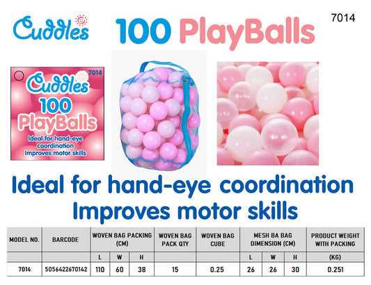100pcs Pink Coloured Balls
