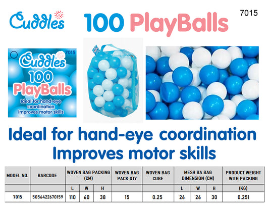 100pcs Blue Coloured  Balls