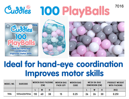100pcs Grey Coloured Balls
