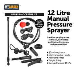 20 Litre Manual Pressure Sprayer for Gardening