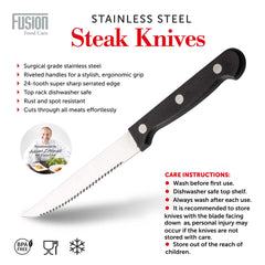Set of 6 Premium Steak Knives