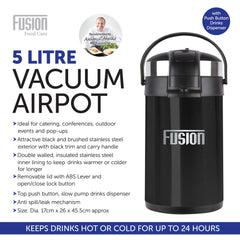5 Litre Vacuum Airpot Flask for Hot and Cold Drinks