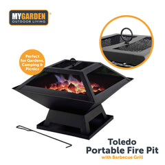 Toledo Portable Fire Pit for Outdoor Relaxation and Warmth