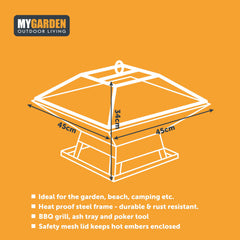 Toledo Portable Fire Pit for Outdoor Relaxation and Warmth