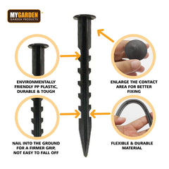 50PK Weed Mat Pins for Securing Garden Weed Control Fabrics