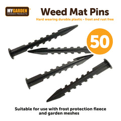 50PK Weed Mat Pins for Securing Garden Weed Control Fabrics
