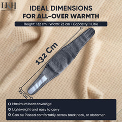1 Litre Hot Water Bottle with Sherpa Cover