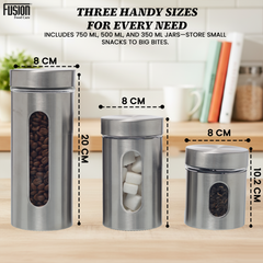 3PK Glass Storage Container