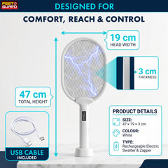 Rechargeable Fly Swatter + Zapper