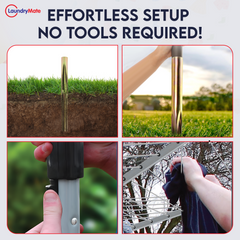 40m 4 Arm Rotary Airer Inc Metal Spike