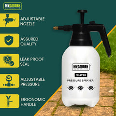 2 Litre Handheld Garden Pressure Sprayer