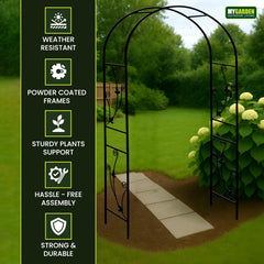Teramo Elegant Garden Arch for Climbing Plants and Flowers
