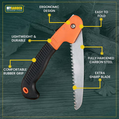 Folding Garden Saw for Pruning and Cutting Branches
