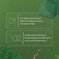 10PK Plastic Deck Tiles For Quick Installation