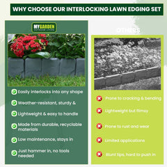 20PK Interlocking Lawn Edging Set