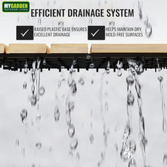 Easy Click Wooden Deck Tiles Brown 30*30