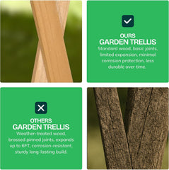 Wooden Expanding Freestanding Trellis