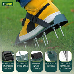 Lawn Aerator Spike Shoes for Garden Soil