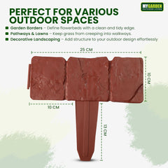 10PK Interlocking Lawn Edging Set