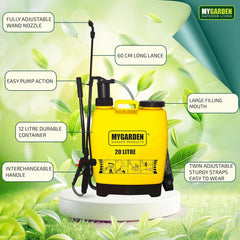 20 Litre Manual Pressure Sprayer for Gardening