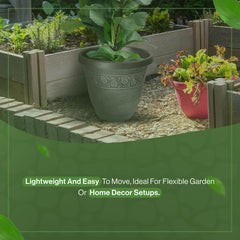 2 Pack of Decorative Flower Pots for Garden