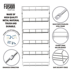 6-Tier Spice Rack for Kitchen Organization