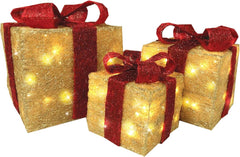 3 Light Up Christmas Parcels