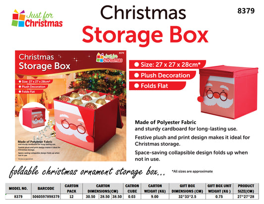 Christmas Storage Box Red