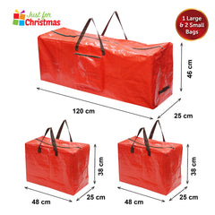 3 Christmas Storage Bag with Handles & Pouch