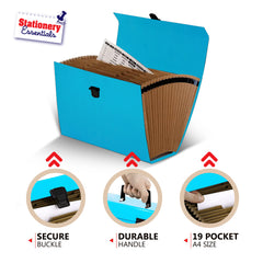 Expanding Document Organiser Blue