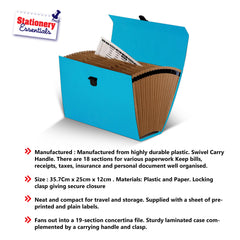 Expanding Document Organiser Blue