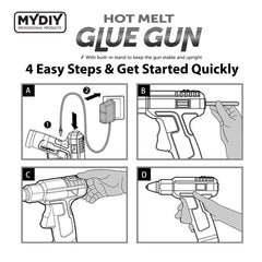 Hot Melt Glue Gun with 100 Piece Glue Sticks
