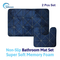 Durable 2pc Non-Slip Bathroom Mats