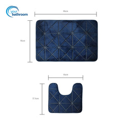 Durable 2pc Non-Slip Bathroom Mats