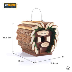 Decorative Wooden Bird Hotel for Garden Wildlife Shelter