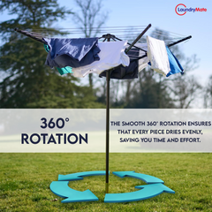 40m 4 Arm Rotary Airer Inc Metal Spike