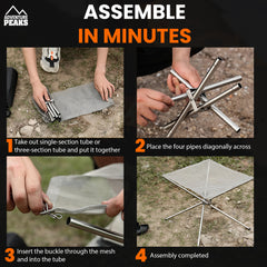 S/S Fire Pit with Carry Bag & Gloves