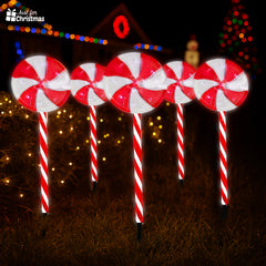 Christmas-5pc LED Candy Stake Light (6)