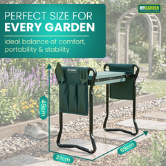 Garden Kneeler Seat with Bag & Gloves