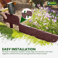 10PK Interlocking Lawn Edging Set