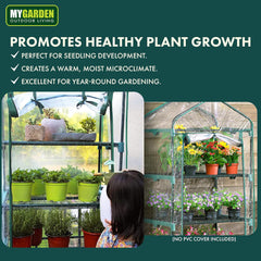3 Tier Greenhouse Frame Including Shelving