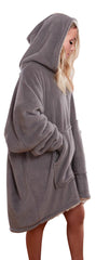 Warm Reversible Sherpa Hoodie for Men and Women
