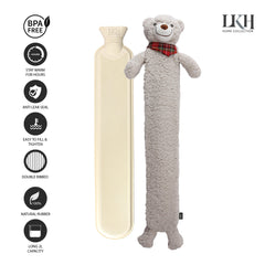 2L Long Hot Water Bottle with Animal Cover