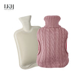2L Hot Water Bottle with Knitted Cover & Front Pocket
