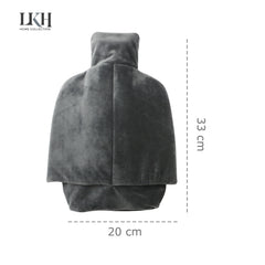 2L Hot Water Bottle with Velour Foot Cover