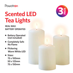 Flameless 3PK Scented LED Tea Lights