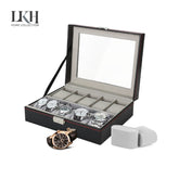 10 Slot Watch Case with lock & 2 keys
